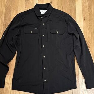 Poncho Black Slim Fit Shirt